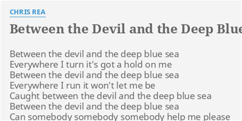 far across the deep blue sea in zamboanga peninsula lyrics|Between The Devil And The Deep Blue Sea Lyrics by George .